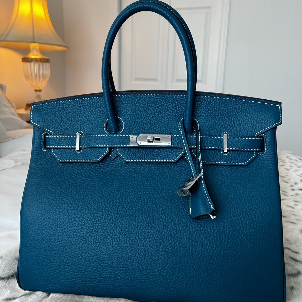 New without tags  Ainifeel 35CM "Birkin Style" Togo Leather Handbag